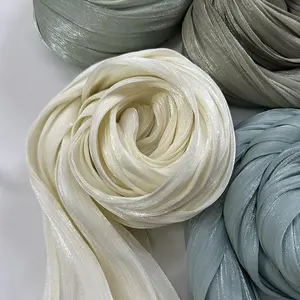 FRC 2024 satin adele lueur châle ensoleillé écharpe hijab organza nouvelle mode singapour giselle châle écharpe crêpe satin soie hijab