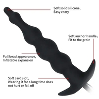 Vibromasseur Gonflable, Plug Anal en Silicone, Dilatateur à Boule de Perles, Jouets Sexuels Réglables et Gratuits pour Adulte, Massage de la Prostate pour Homme, Sexy