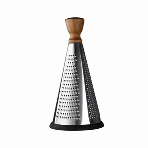 Household 9-Inch Three-Sided Cheese Zester Multifunction Manual <b>Vegetables</b> Cone Cheese Grater with Wood Handle - Product Image 1