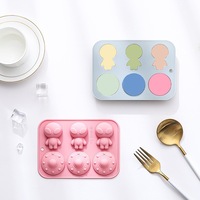 Moule en silicone à 6 cavités, design Alien et Espace, qualité alimentaire, réutilisable, mignon, pour chocolat, bonbons et glaçons DIY