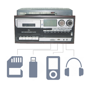 <span class=keywords><strong>Lecteur</strong></span> <span class=keywords><strong>de</strong></span> disques vinyles classique en plastique à succès <span class=keywords><strong>Lecteur</strong></span> multifonction FM/AM Cassette CD avec écran vidéo - Product Image 3