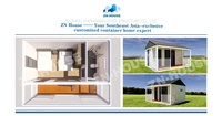 Villa Maison Conteneur Design Préfabriquée de Luxe Moderne, Montable, de 20 Pieds, 2 ou 3 Chambres, Petite Maison Préfabriquée avec Plan d'Étage, Origine Chine