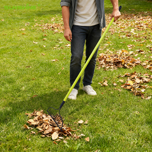 SUNSHINE 14 dents jardin pelouse feuille jardin agricole ferme plantes acier arc râteau - Product Image 3