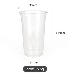 Custom Size and LOGO 12oz 14oz 16oz 22oz (95mm) clear Plastic <b>Cups</b>,disposable PET <b>Cold</b> Drink <b>Cups</b> With Lids - Product Image 4