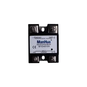 Manhua 3-32VDC10A単相制御ソリッドステートリレースクリューマウントSSRM1D4810A