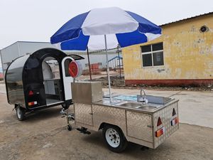 Carrito de Comida Pequeño Usado para Venta Ambulante de Hot Dogs y Hamburguesas con Parrilla y Freidora - Product Image 2