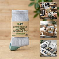 Funda de embalaje de papel de calcetín de impresión personalizada XJY