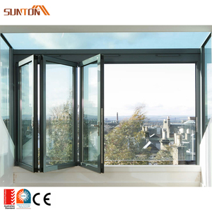Giá rẻ Giá nhôm khung gấp Windows Set nhà hiện đại căn hộ dân cư ban công nhôm kính trượt Bifold cửa sổ - Product Image 1
