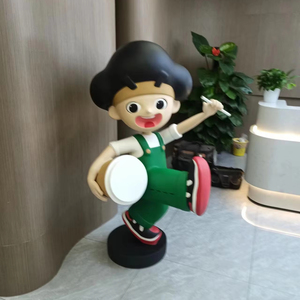 K702 benvenuto pubblico ospite succo di bevanda tizio statua del ristorante negozio di cartone animato commerciale statuetta di ornamenti d'arte figurativo - Product Image 1