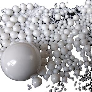 Bolas/Perlas de Cerámica de Silicato de Zirconio al 65% 0.8-30mm Blancas para Molienda, Agente Auxiliar Químico para Chorro de Agua - Product Image 3