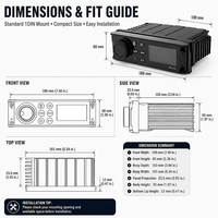 FUSION MS-RA70 Pemutar Musik Laut, Zona Audio Ganda, USB, FM/AM, Khusus untuk Kapal Pesiar dan Kapal