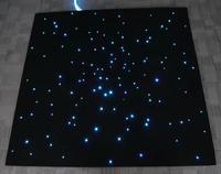 Kits de plafond étoilé optique Twinkle RGB 0,75 mm, source lumineuse LED en aluminium IP44, panneau de lumière étoilée contrôlé par application à distance, effet étoiles filantes