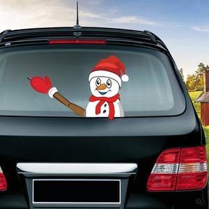 Autocollants de Noël en gros pour vitres de voiture, figurines de Père Noël autocollantes pour essuie-glaces sans sangles - Product Image 2