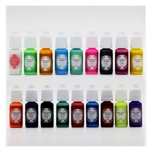 Hete Verkoop 18 Kleuren 10Ml/Fles Effen Kleuren Hars Vloeibaar Pigment Voor Hars Sieraden Handwerk