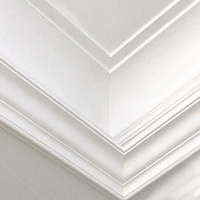 Faux plafond en polyuréthane PU décoratif intérieur imperméable peint en blanc pur conceptions de corniche