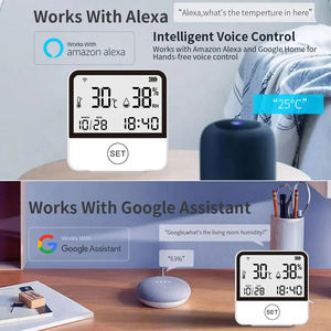 TY-199 Tuya WiFi Capteur intelligent de température et d'humidité Thermomètre Hygromètre Intérieur avec écran LED Prise en charge d'Alexa - Product Image 4
