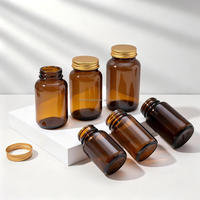 Bouteille en verre ambré de qualité alimentaire 100 ml 120 ml 150 ml, flacon pharmaceutique en verre pour comprimés et pilules avec bouchon 100 cc 120 cc 150 cc