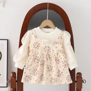 Vestido irregular da moda das crianças meninas vestidos, crianças roupas meninas