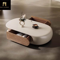 Table basse de salon en bois noir et blanc de luxe italien, ensemble de tables gigognes de haute qualité
