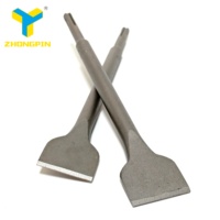 Jeu de mèches à burin plat SDS PLUS en acier 40Cr personnalisable, compatible marteau, pour béton, brique, mur, maçonnerie, marbre - Utilisation 50-52HRC