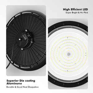 Công Nghiệp Treo Nhôm Không Thấm Nước Highbay Lịch Thi Đấu 200W 3cct Thay Đổi Độ Sáng Dip Chuyển Đổi <span class=keywords><strong>LED</strong></span> Bay Cao Ánh Sáng UFO Đèn Cho Kho - Product Image 5