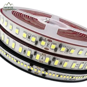 Alta tensão AC220V Silicone Extrusão Transparente calor encolher tubo impermeável IP65 LED Strip Light Max SMD2835 luzes LED Strip