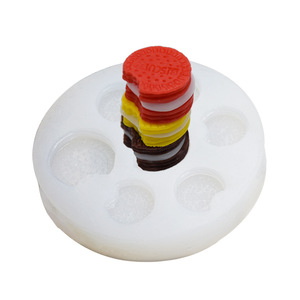 Contorno redondo 3D pequeño agradable mordido agrietado galleta palabra gráfico silicona pastel Fondant decoración moldes - Product Image 6