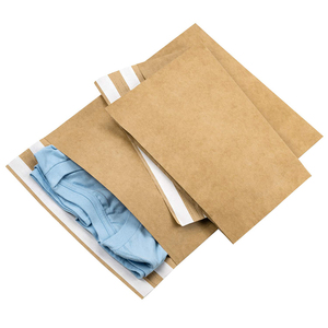 In Stock vestiti regali pacchetto squisito <span class=keywords><strong>buste</strong></span> sacchetti postali flessibili In carta Kraft con soffietto inferiore e striscia a strappo - Product Image 2