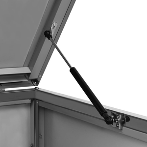 240L Large Capacity Outdoor Trash <strong>Bin</strong> High-End Galvanized Sheet Waste Container with Lid in <strong>Coal</strong> Gray Color - Product Image 6