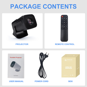 Máy chiếu di động thông minh với Wifi 6 và 5.0 <span class=keywords><strong>Bluetooth</strong></span>, bản địa 720P, hỗ trợ 1080P, Máy chiếu phim gia đình với hệ thống video - Product Image 6