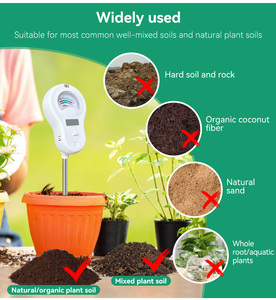6-इन-1 मिट्टी परीक्षक, मिट्टी की नमी, पीएच, प्रजनन, तापमान, प्रकाश और वायु आर्द्रता मीटर, बगीचे के लिए मिट्टी परीक्षण किट, लॉन - Product Image 5