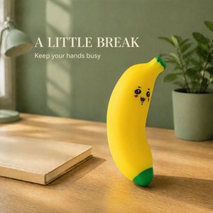 Jouet anti-stress en forme de banane, jouet à presser en TPR à remontée lente pour les étudiants et les enfants - Product Image 3