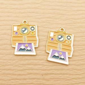 Accesorios para la Fabricación de Joyería Dije Esmaltado de Luna Montaña Árbol Arcoíris Cámara para Pendientes Colgantes Collares y Pulseras - Product Image 5