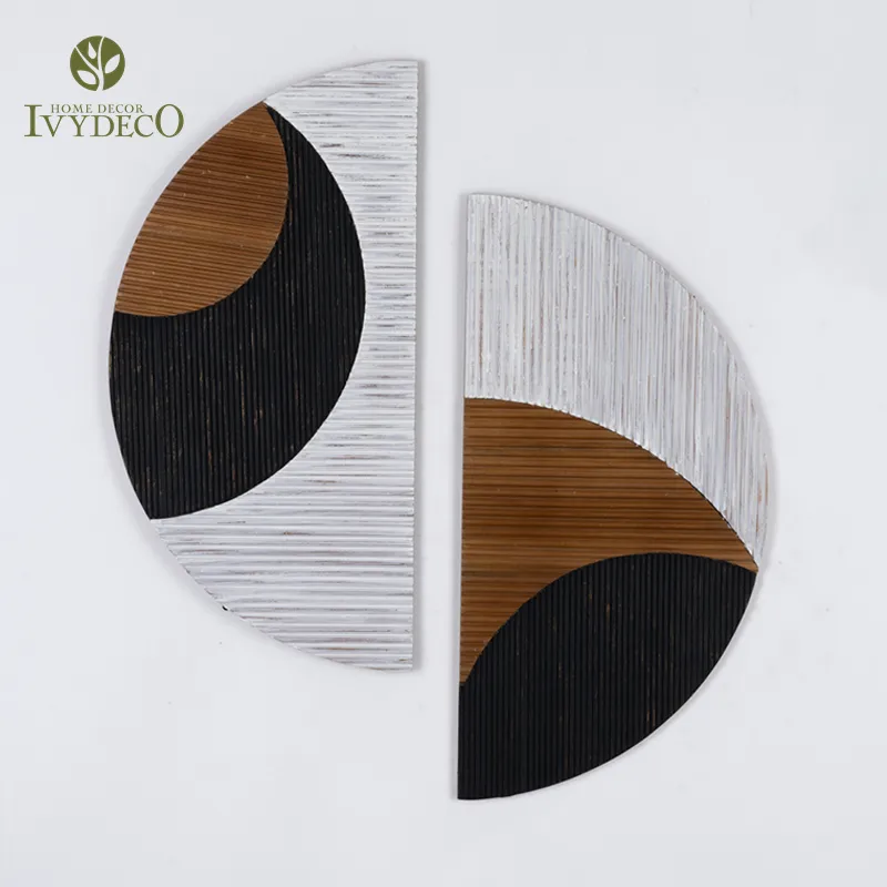 IVYDECO Melhor Presente Elegante Aparência Quarto Doméstico 3D Wood Wall Art