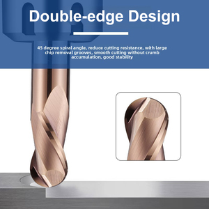 Carbide HRC55 1mm Ball Nose <strong>End</strong> <strong>Mill</strong> Custom Cnc Tungsten Steel Milling Cutter - Product Image 4