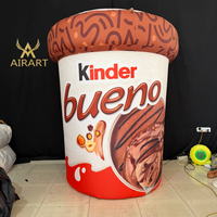 Bouteille de chocolat gonflable avec logo imprimé pour la publicité, ballon gonflable en forme de biscuit pour l'affichage commercial en magasin