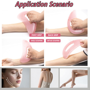 راتنج كبير Gua Sha ، لعضلات الجسم للرجال والنساء ، كشط غواشا الوردي للصرف اللمفاوي - Product Image 3