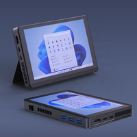 OEM 7 pouces n100 windows11 mini pc moniteur à écran tactile linux ubuntu petit écran tactile de poche pc avec batterie