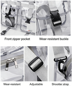 Customized Fashion Transparent PVC <b>Medium</b> Multi Layer Travel Storage <b>Bag</b> - Product Image 4
