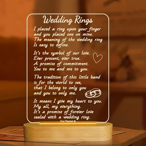 Lover Led Base de madera Tablero de mensajes de acrílico personalizado Luz Base de madera Lámparas Regalos de condolencia por la pérdida de un ser querido - Product Image 4