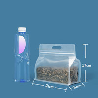 Sac alimentaire portable avec joint octogonal, sac d'emballage auto-portant transparent tridimensionnel, sac à pain