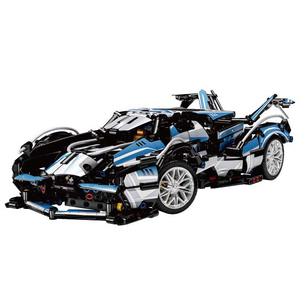 BAKA 33012 coche deportivo de carreras azul 1021 Uds Roadster juego de bloques de construcción 1:14 montaje ladrillo vehículo juguete modelo Coche - Product Image 1