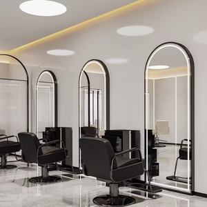 Miroir de salon LED doré moderne de grande taille pour salon de coiffure, centre commercial et salle de sport - Product Image 2