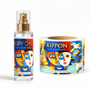 Etiquetas Personalizadas para Cosméticos, Impresión de Etiquetas con Logotipo en Relieve, Lámina Dorada Brillante, para Envases de Botellas de Spray para Cabello y Cuerpo - Product Image 1