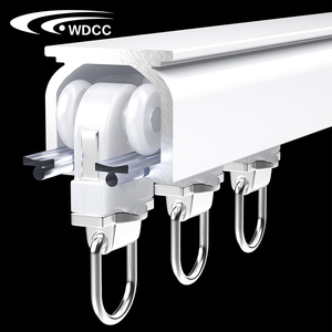 Chất Lượng Cao Duy Nhất Nhôm Rèm Theo Dõi Thiết Kế Hiện Đại 2Mm Độ Dày Đường Sắt Cho Trần Và Tường Rèm Cong Theo Dõi - Product Image 1