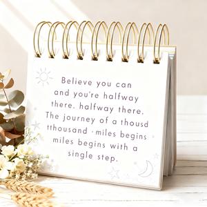 Escritorio de libros en espiral personalizado Inspiración <span class=keywords><strong>semanal</strong></span> Positividad Escritorio Flip Chart Afirmaciones Calendario Afirmación Caballete y calendarios - Product Image 4