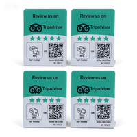Carte RFID NFC 13,56 MHz avec puce 213 215 216, support d'avis Tripadvisor, personnalisée, imprimée et avec QR