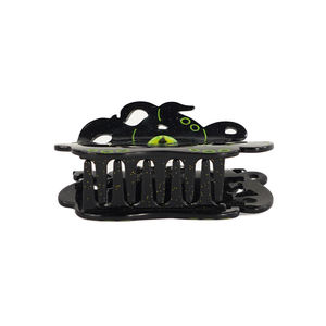 CANYUAN 8,5 cm negro UV impreso acetato pinzas para el cabello personalizado lindo ojos pulpo Animal garra Clip accesorios para el cabello - Product Image 3