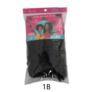 Extensions de cheveux synthétiques en gros d'usine, 12 pouces, 100g, Afro Kinky Bulk, double trame, doux, rebondissant, haute température - Product Image 4