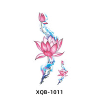 Autocollant de tatouage temporaire de couleur imperméable en gros Art corporel de fleur de poisson de dragon de papillon pour l'application de bras et de poitrine